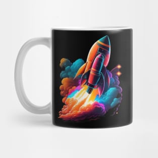 space race spaceship rocket Mug